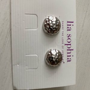 Lia Sophia silver earrings